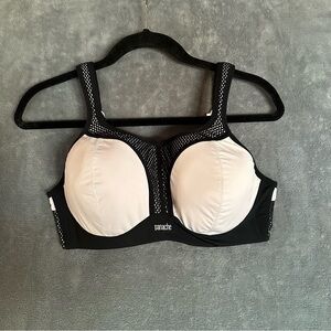 Panache cream & black Wireless full support sports Bra 38DD